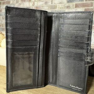 Salvatore Ferragamo Black Leather Wallet
